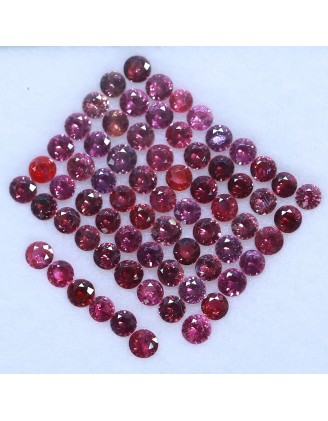  PS4555 - 2 mm Natural Heated Pink Sapphire lot